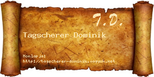 Tagscherer Dominik névjegykártya